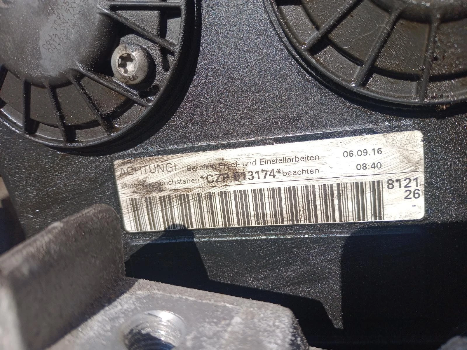 Motor AUDI A3 CZPB 2.0 Benzine FULL 8V 2016-2020 06K100034B – Bild 3